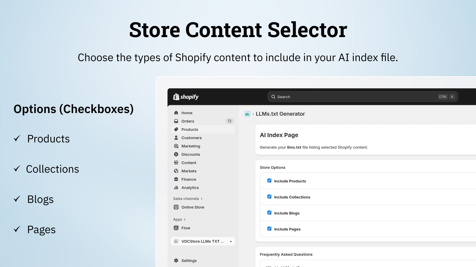 VDCStore LLMs TXT Generator